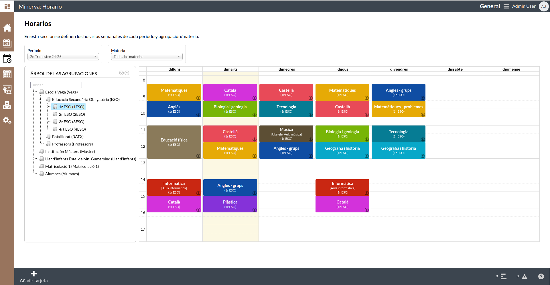 Módulo de horario